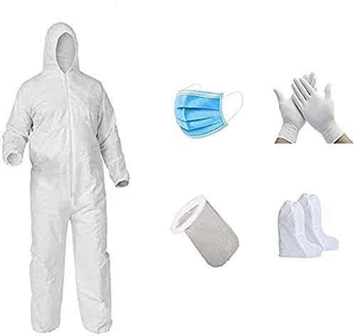 Full Body Protection Non-Suffocating PPE Kit (Size-FREE) (Color-WHITE)