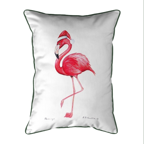 Betsy Drake ZP084S 20 x 24 in. Flamingo Santa Extra Large Zippered Pil