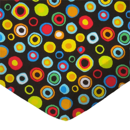 SheetWorld Fitted Bassinet Sheet - 100% Cotton Woven - Colored Circles