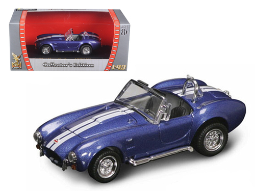1964 Shelby Cobra 427 S/C Blue with White Stripes 1/43 Diecast Model