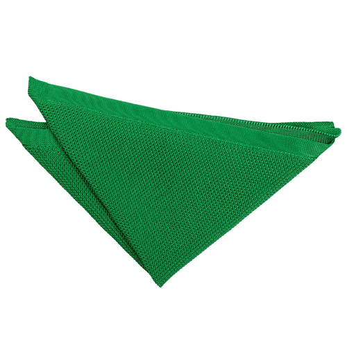 Plain Knitted Handkerchief - Forest Green