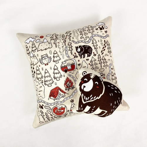 Embroidery | Camping Pillow | Embroidery Art | Embroidery Designs |