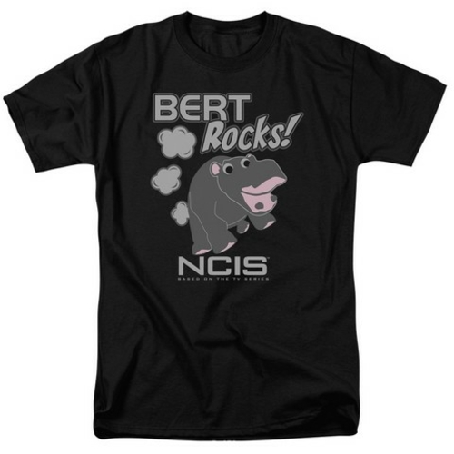 Trevco Ncis-Bert Rocks - Short Sleeve Adult 18-1 Tee - Black- 5X