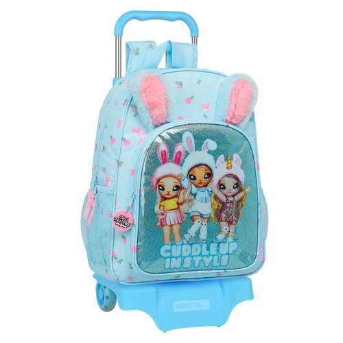 School Rucksack with Wheels Na!Na!Na! Surprise Blue 14 L