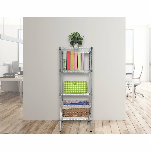 Modular Chrome Wire Storage Shelf 180 x 35 x 35cm Steel Shelving