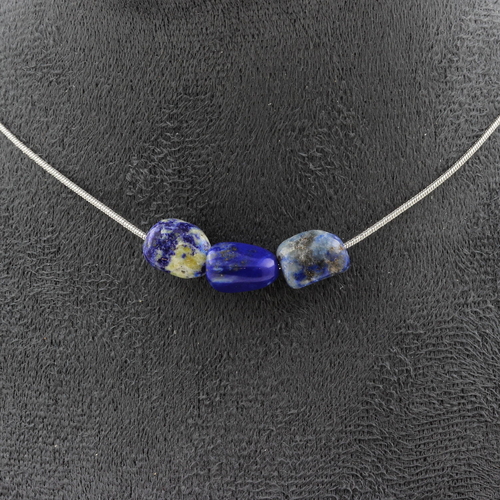 Lapis Lazuli from Pakistan 3 beads necklace