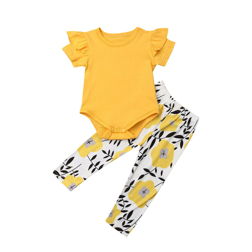 Fashion Newborn Kids Baby Girls Summer Sets Short