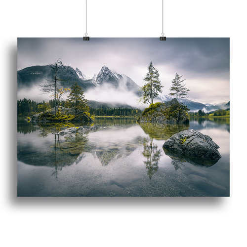 Rainy Morning At Hintersee Bavaria Canvas Print or Poster