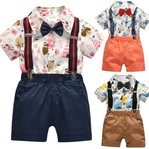 0 6T Little Boys Floral 2PCS Clothes Sets Toddler