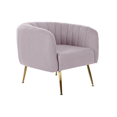 Armchair DKD Home Decor Multicolour Pink Golden Foam Wood Metal