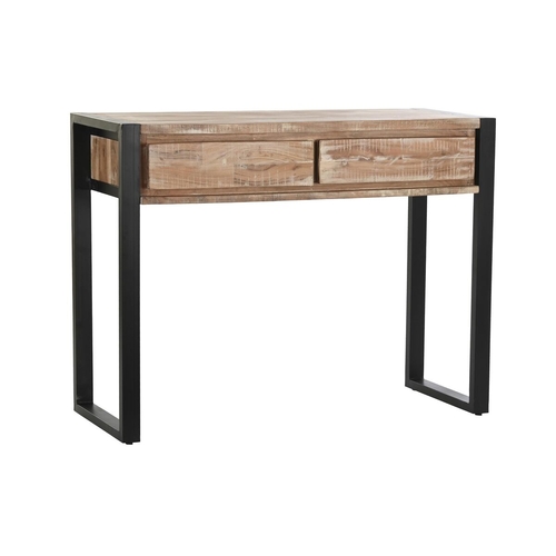 Console DKD Home Decor Natural Black Metal Acacia (110 x 35 x 80 cm)