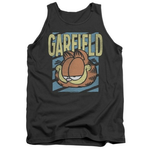 Trevco Garfield-Rad Garfield Adult Tank Top, Charcoal - 2X
