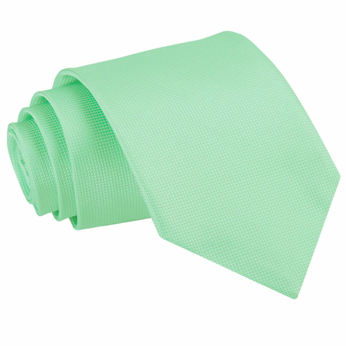 Solid Check Classic Tie - Mint Green