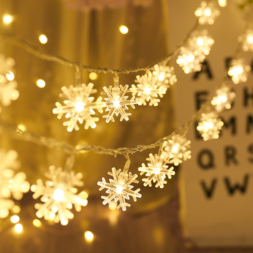 LED Garland Holiday Snowflakes String Fairy Lights