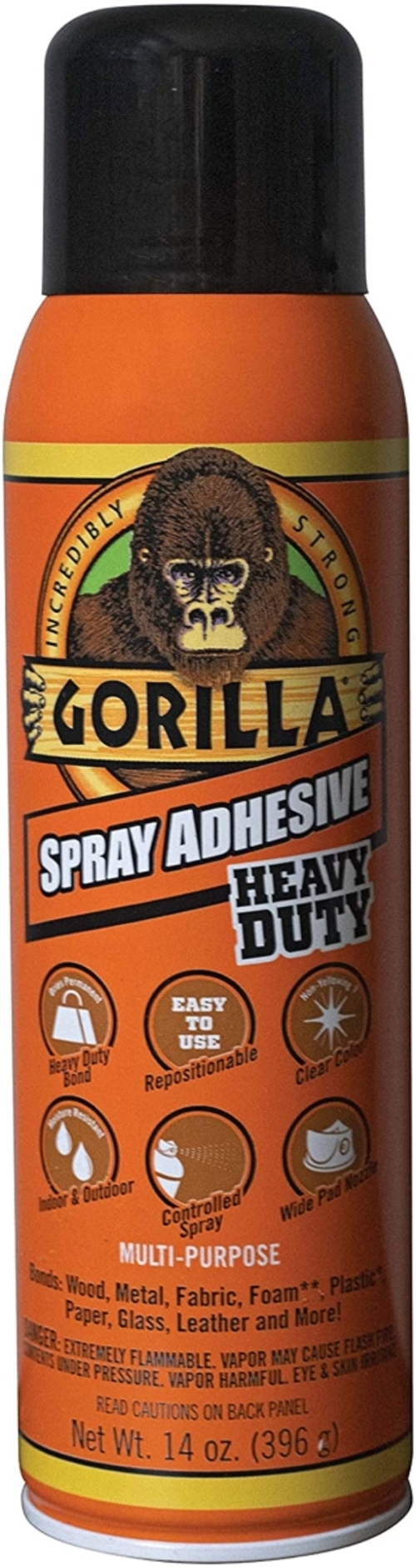 Gorilla Glue 274383 16 oz Waterproof Patch & Sealant Spray, Black