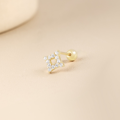 14K (58.5%) SOLID GOLD TWINKLE PIERCING