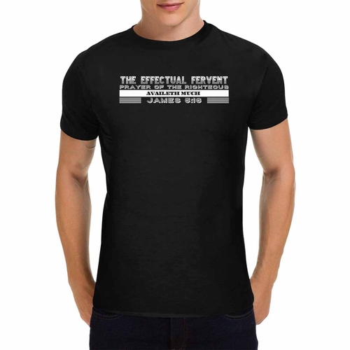 Mens T-shirt - James 5:16 Inspirational1 - Black Graphic Tee