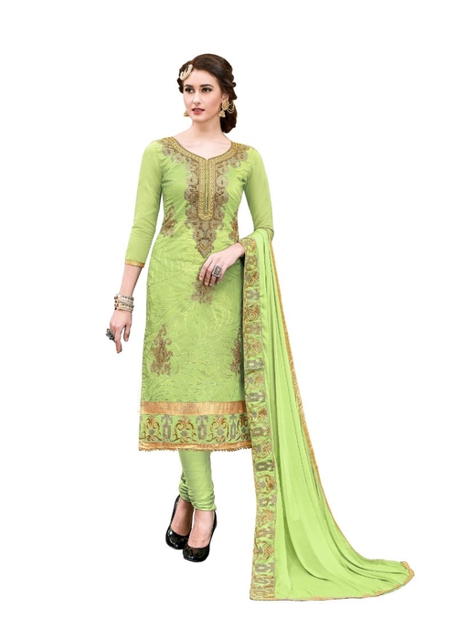 Generic Women's Chanderi Cotton Salwar Material