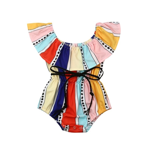 Fashion Newborn Baby Girls Striped Bodysuit 2019