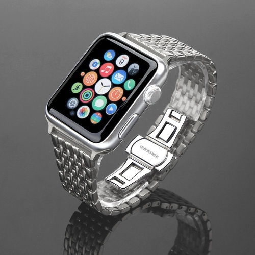 Stainless Steel Silvery Apple Watch iWatch Band