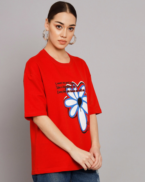 Graphic Print Round-Neck T-Shirt