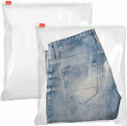 Pack of 100 Slider Zipper Bags 18 x 20. Clear Poly Bags 18x20.