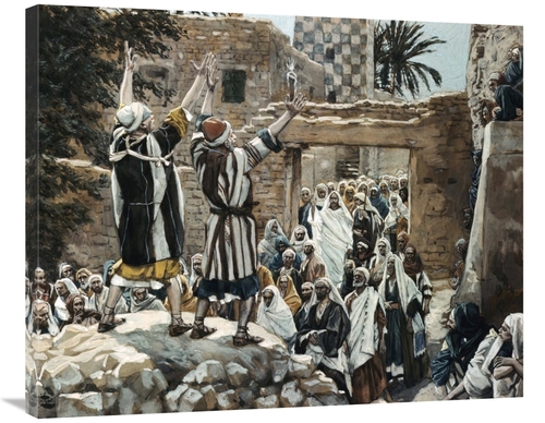 36 in. Healing of the Two Blind Men at Jericho Art Print - James Tisso