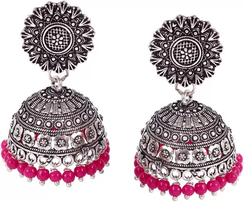 Women's Oxidised Silver Plated Party wear casual festive wear jhumka