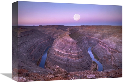 Global Gallery GCS-452107-1216-142 12 x 16 in. Moon Over San Juan Rive