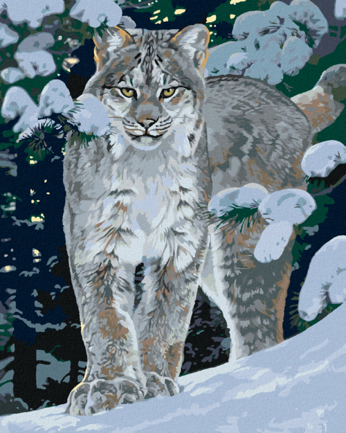 Zuty - Paint by Numbers - LYNX IN WINTER (AL AGNEW), 40x50 cm