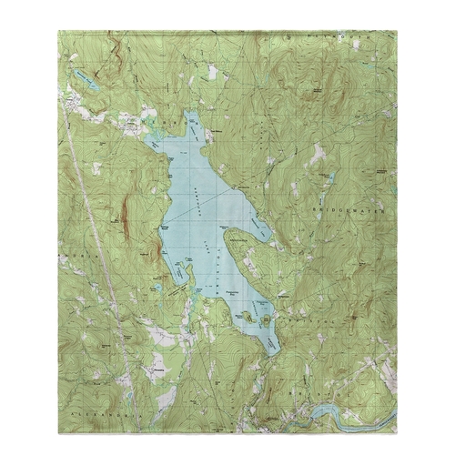 Betsy Drake BK794 50 x 60 in. Newfound Lake, NH Nautical Map Fleec