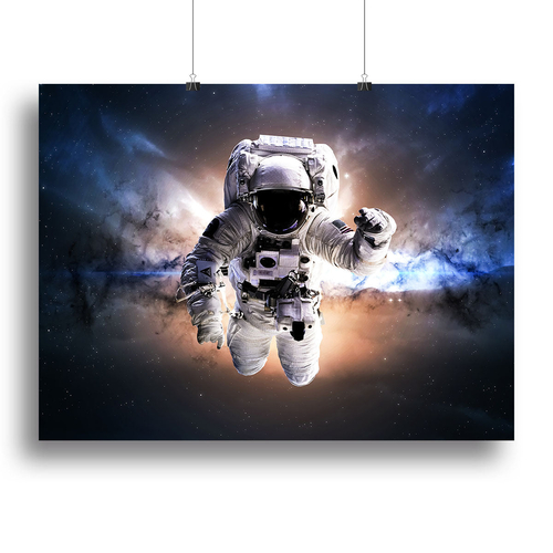 Astronaut in galaxy Canvas Print or Poster