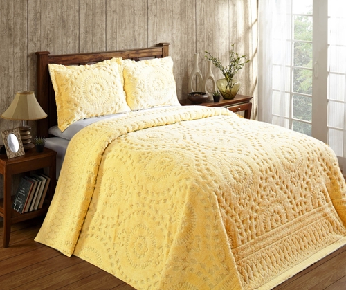 Better Trends BSRTWYE Rio Cotton Bedspread, Yellow - Twin Size