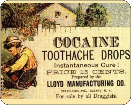 Cocaine Toothache Drops Vintage Advertising 1900 Mouse Pad