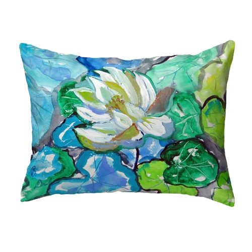 Betsy Drake NC841 16 x 20 in. White Lily Noncorded Pillow