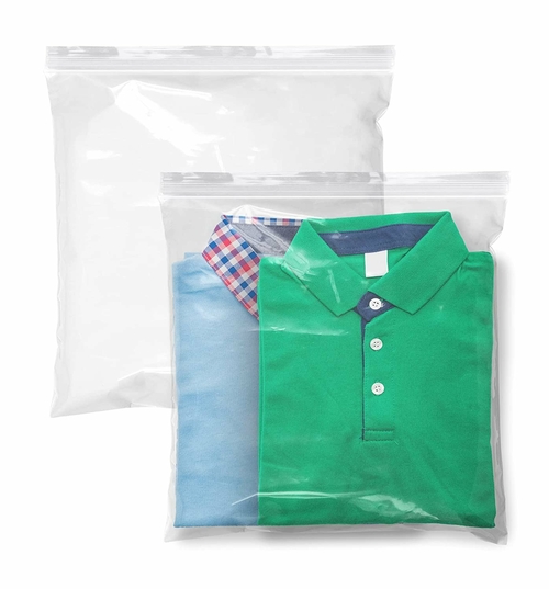 Pack of 250 Zipper Bags, Clear 14 x 14. Heavy Seal Top Polyethylene