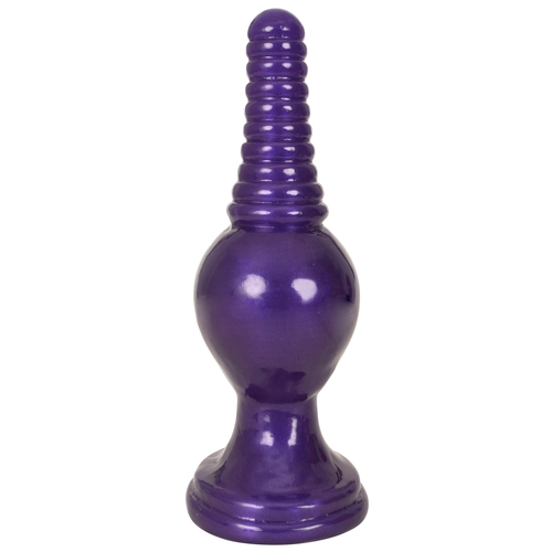 Main The King Ribbed Tip Anal Plug – Purple image