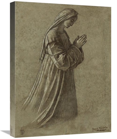 Global Gallery GCS-456086-1824-142 18 x 24 in. Study of the Virgin - S