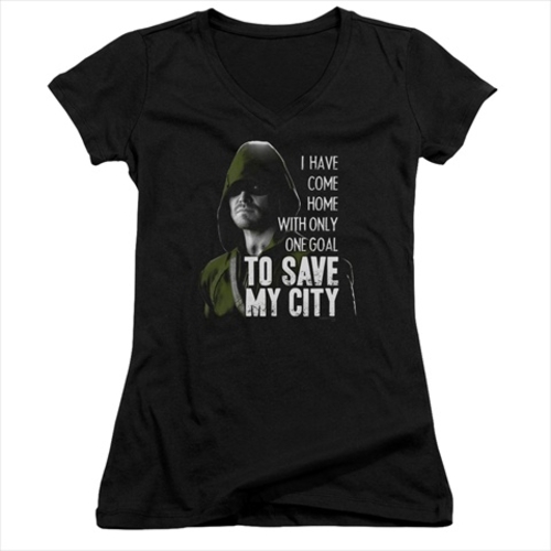 Arrow-Save My City - Junior Tee, Black - 2X