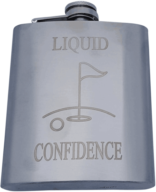 Golf Flask Flask Engraved with Liquid Confidence