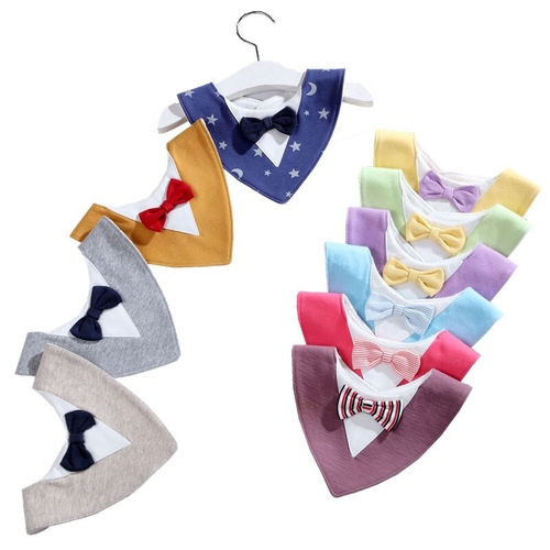 Baby Bibs Burp Cloth Bow-tie Triangle Baby Bibs