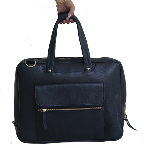 Combo Of 2 , Leather Laptop Briefcase And Leather Tote Bag .