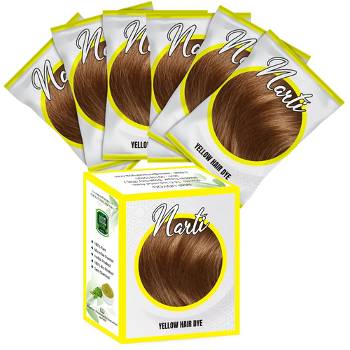 Narti yellow henna hair color Pack of 1, 60g