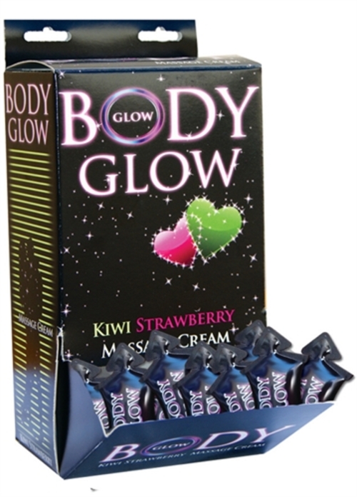 Body Glow Massage Cream 50 Pieces Display - Kiwi Strawberry