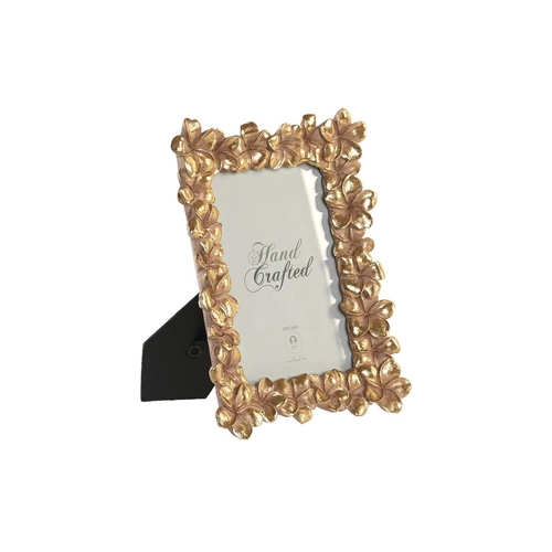 Photo frame DKD Home Decor Golden Resin Flowers Tropical 15,6 x 2,4 x
