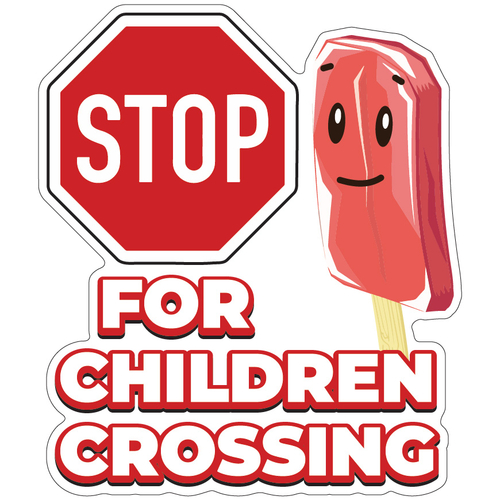 SignMission D-DC-24 Stop For Children Crossing19 24 in. Decal Concessi