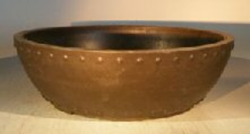 Brown Mica Bonsai Pot - Round9" x 3"