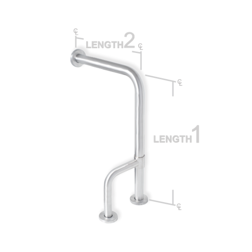 AJW UG130-S3330 33 X 30 In. Exposed Flange Grab Bar - Configuration S