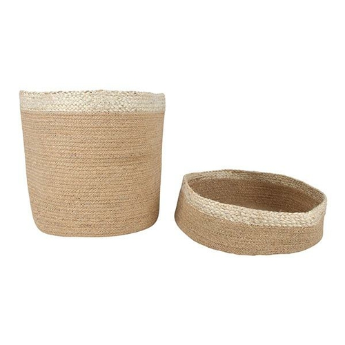 Douglas 2 Tone Jute Round Basket Set Of 2