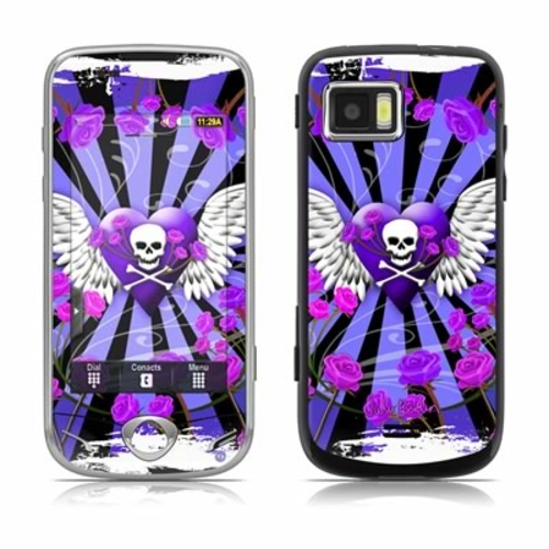 DecalGirl SMTC-SKULLROSE-PRP Samsung Mythic Skin - Skull & Roses Purpl